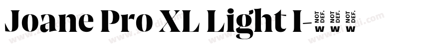 Joane Pro XL Light I字体转换 Joane Pro XL Light I字体转换